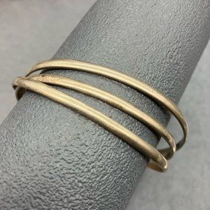 Interlocking Bangle Bracelets As Is Three Silver Skinny Mexico TJ 01 925 JAVL